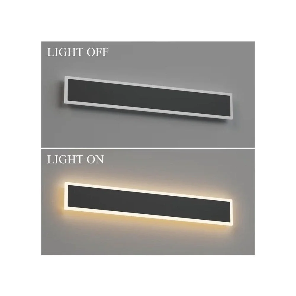 Coinmit 39.4in‎ Outdoor LED Wall Sconce IP65 Black 36W 3000K Warm Porch Light